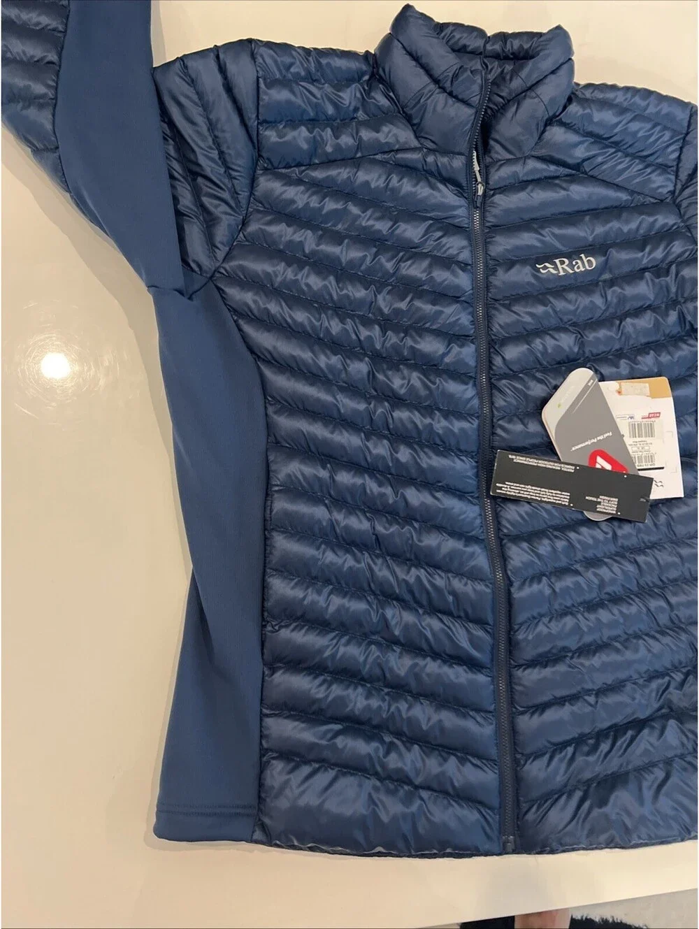 Rab Jacket Mens XL Blue Cirrus Flex Puffer Preppy Outdoors Hiking Ski Luxury